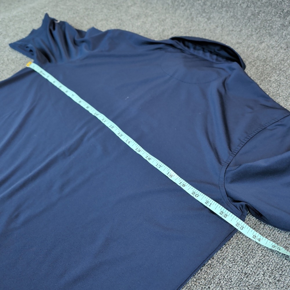 Straight Down Performance Golf Polo Men LG Navy Blue Polyester Spandex Stretch - Picture 9 of 10